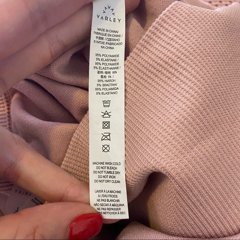 Varley Becky Mesh Tight in Pale Mauve - Picture 8 of 8